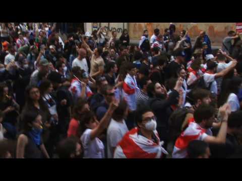Protesters fill Tbilisi streets as Georgian parliament votes on 'foreign influence' bill