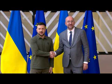 Ukrainian President Volodymyr Zelensky visits Brussels for EU summit