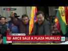Bolivia president greets public after soldiers, tanks pull back