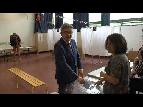 French general elections: France Unbowed founder Jean-Luc Melenchon casts his vote