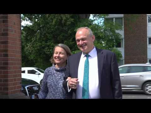 Liberal Democrat leader Ed Davey votes in UK general election