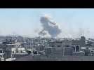 Smoke rises from Gaza city's northern neighborhood of Shujaiya