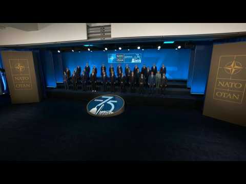 World leaders gather at NATO Summit for family photo
