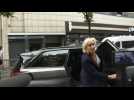 French far-right Marine Le Pen arrives at RN headquarters