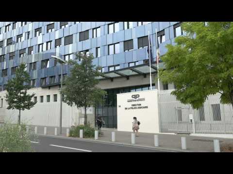 Judicial Police HQ in Paris where accused French filmmakers being held