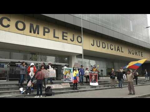 Images of Quito court as suspect in murder of presidential candidate sentenced