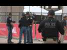Security outside the venue for the Republican convention, day after Trump rally shooting