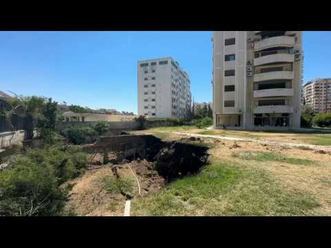 Damage at site of overnight Israeli strike on Syria's capital