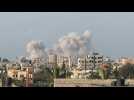 Smoke rises following strike on Nuseirat camp in central Gaza