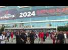 Attendees and delegates arrive for the Republican National Convention finale