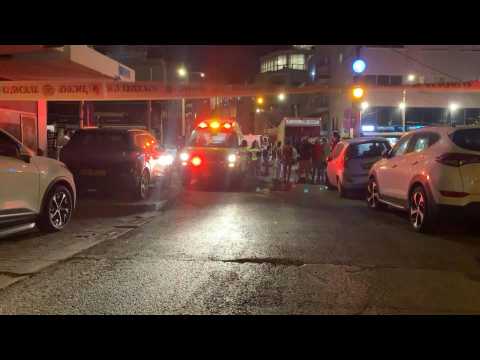 Police and emergency services at site of Tel Aviv explosion