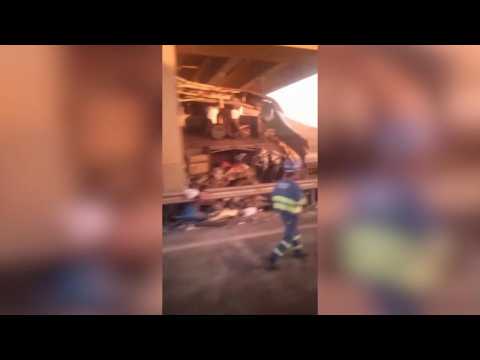 10 dead, dozens injured in Brazil tourist bus crash