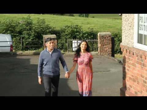 Prime Minister Rishi Sunak casts his vote in UK general election