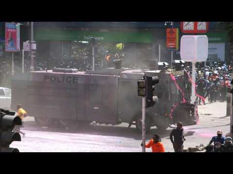 Kenyan demonstrators protest in Nairobi's city centre