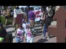 Protest in Milwaukee, Michigan, on first day of Republican convention