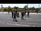 Scene after drone strike in northern Israel claimed by Hezbollah