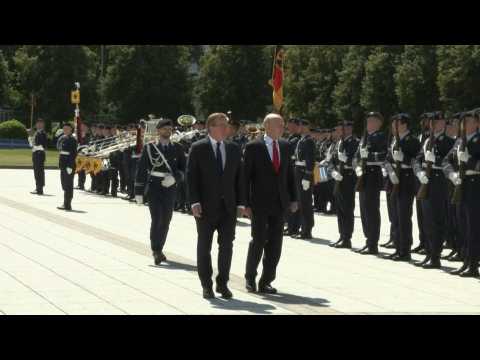 German Defence Minister Boris Pistorius welcomes his British counterpart to Berlin