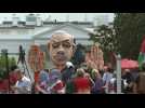Protesters gather outside White House as Biden meets with Netanyahu