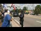 Netanyahu's motorcade en route to Trump meeting at Mar-a-Lago