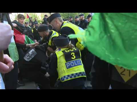 Pro-Palestinian protesters removed by Swedish police before Eurovision final