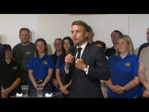 Macron visits a McCain fries factory in the Marne region of France (2)