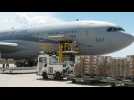 Loading of a French air force plane to New Caledonia