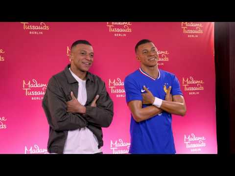 Kylian Mbappe unveils waxwork in Paris before it heads to Berlin
