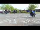 Protest outside prison near Paris in support of killed officers