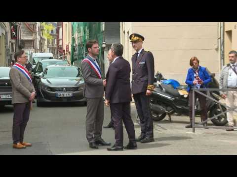 Rouen synagogue fire: French Interior minister at the scene