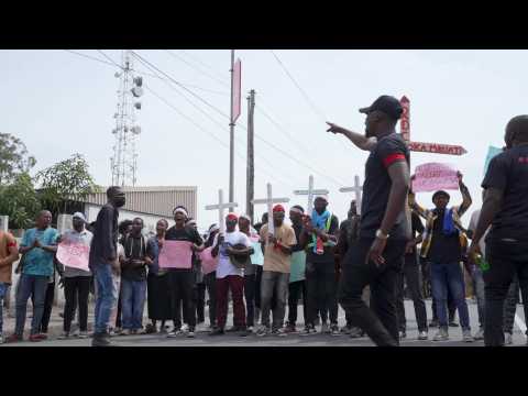 Funeral in DR Congo for victims of bombing of camp for displaced persons