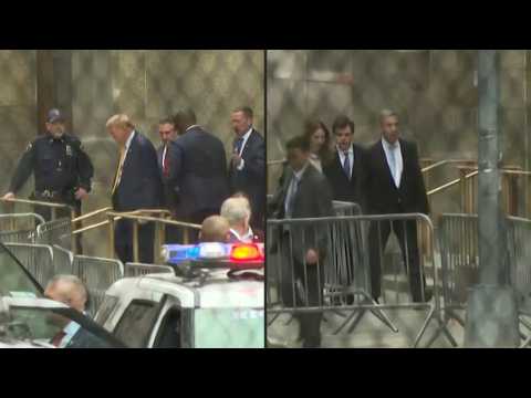 Trump, Cohen leave court after testimony at hush money trial
