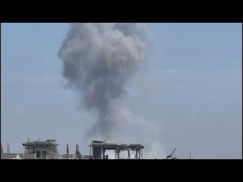 Smoke billows after Israeli strikes on Gaza City, Jabalia camp