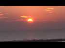Sunrise over Omaha Beach on D-Day 80th anniversary