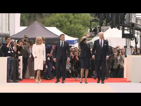 Arrival of the heads of state and government at the international D-Day ceremony