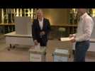 German chancellor Olaf Scholz votes in Potsdam, Germany