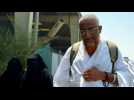 Muslim pilgrims arrive in Mina the day before heading to Mount Arafat