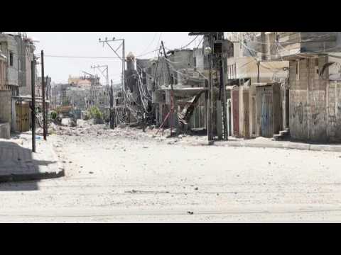 Deserted streets in Gaza's Rafah amid ongoing Israeli operation
