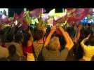 European elections: jubilation at the Socialist/Place publique campaign headquarters
