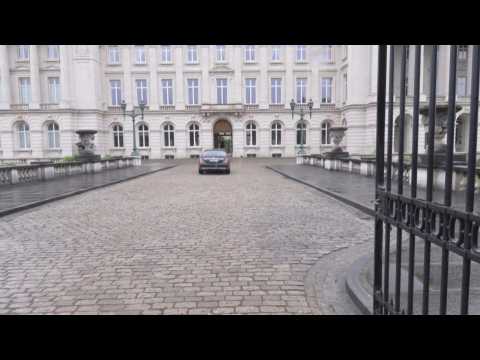 Belgian PM arrives at palace set to resign after EU vote defeat