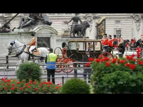 King Charles III departs Buckingham Palace ahead of Trooping the Colour in London