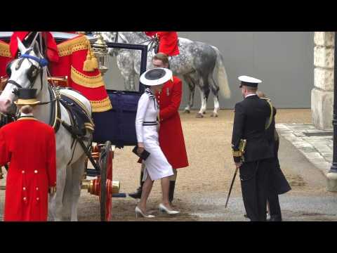 UK Princess of Wales arrives at Trooping the Colour, her first public event in six months