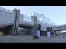 EU Parliament building on last day of bloc-wide voting