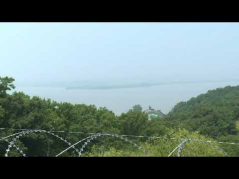 Border between North Korea and South Korea amid high tensions