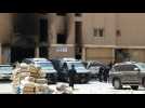 Scene outside building after deadly fire in Kuwait