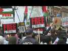 Londoners march in support of Palestinians in bombarded Gaza