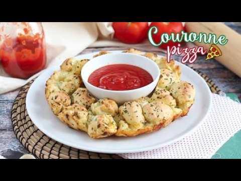 Couronne pizza garnie de mozzarella