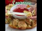 Couronne pizza garnie de mozzarella