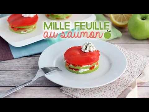 Mille feuille de saumon à la pomme verte