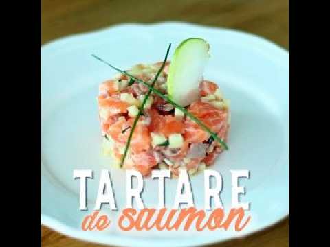 Tartare bien frais au saumon et pomme verte