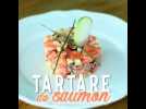 Tartare bien frais au saumon et pomme verte